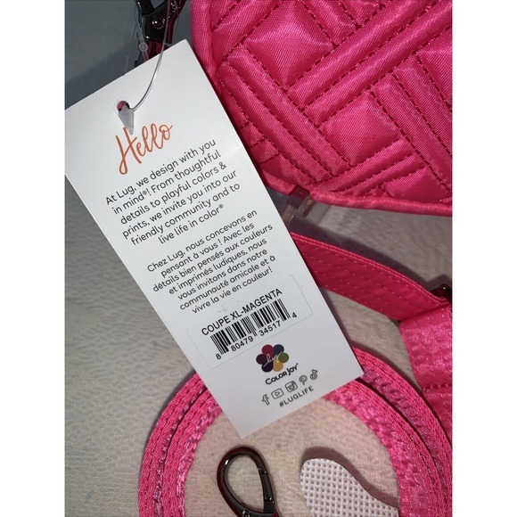 Lug Convertible Crossbody Bag - Coupe XL Magenta Pink